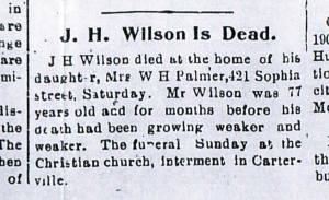 WILSON J H Jasper Co Democrat CROP